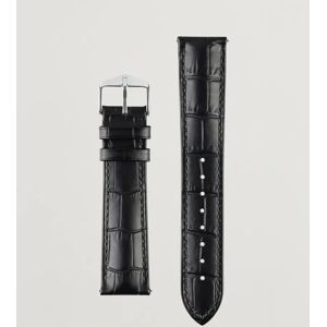 HIRSCH Duke Embossed Leather Watch Strap Black