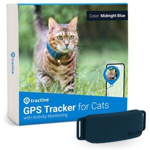 Tractive GPS CAT 4 - GPS Tracker Katze mit Aktivitätstracking EXKL. ABO TRAMINDB Mitternachtsblau