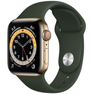 Apple Watch Series 6 Edelstahl 44 mm (2020) gold Sportarmband Zyperngrün
