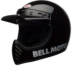 Bell Moto-3 Crosshelm Classic Solid Gloss Black Gr. S 55/56