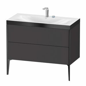 Duravit XViu Möbelwaschtisch 100 x 48 cm c-bonded mit 2 Hahnlöchern, mit 2 Auszügen, bodenstehend