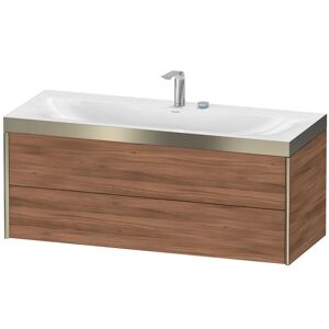 Duravit XViu Möbelwaschtisch 120 x 48 cm c-bonded mit 2 Hahnlöchern, wandhängend mit 2 Auszügen