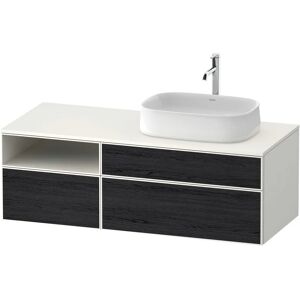 Duravit Zencha Konsolenwaschtischunterbau mit Ausschnitt rechts 130 x 44,2 cm, 3 Auszüge und 1 offenes Fach