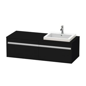 Duravit Ketho Waschtischunterbau 140 cm wandhängend, 2 Auszügen, für 1 Einbauwaschtisch rechts mittig