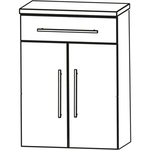 Puris Crescendo Highboard 60 x 30 x 82,8 cm mit 1 Schubkasten und 2 Türen