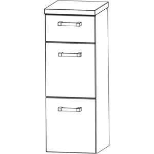 Puris b • brace Highboard 30 x 30 x 82,8 cm mit 3 Auszügen