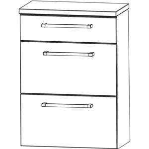 Puris b • brace Highboard 60 x 30 x 82,8 cm mit 3 Auszügen