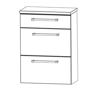 Puris b • brace Highboard 60 x 30 x 82,8 cm mit 3 Auszügen