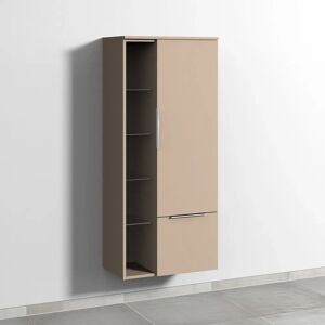 Sanipa 3way Stauraumschrank 60 cm, 1 Tür Anschlag rechts mit Aufsatzgriff, 1 offenes Fach, 1 Auszug