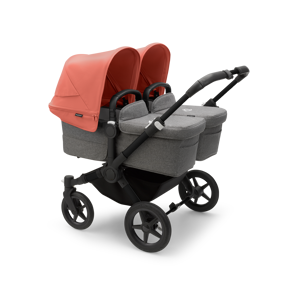 Bugaboo Donkey 5 Zwillingskinderwagen mit Liegewanne und Sitz Red