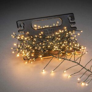 KONSTSMIDE LED-Lichterkette "Weihnachtsdeko aussen", grün, Dioden 400 St. Flammen 400 St., Kabellänge 5m x Gesamtlänge 8,6m, Lichterketten, Micro LED Büschellichterkette Cluster, mit Aufroller
