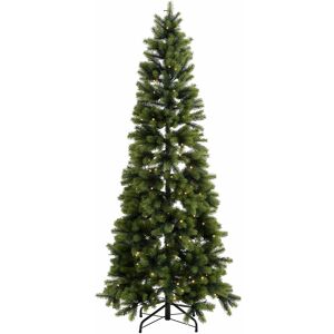 Künstlicher Weihnachtsbaum CREATIV DECO "Weihnachtsdeko, künstlicher Christbaum, Tannenbaum", grün, H:210cm Ø:96cm, Polyethylen, Weihnachtsbäume, in schlanker Form, mit LED-Lichterkette