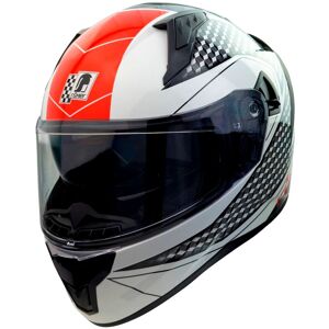 Motorradhelm RÖMER HELME "Integralhelm Eifel" Helme Gr. XL Kopfumfang: 61 cm - 62 cm, schwarz-weiß (weiß, schwarz, rot) Motorradhelme mit integriertem Sonnenvisier