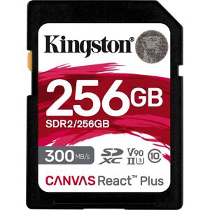 KINGSTON Speicherkarte "Canvas React Plus SD 256GB", schwarz, 256 GB, Speicherkarten