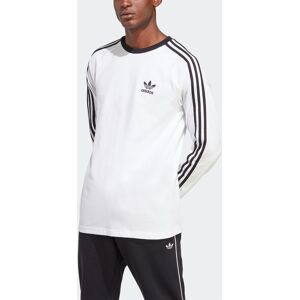 Langarmshirt ADIDAS ORIGINALS "3-STRIPES LS T", Herren, Gr. XXL, weiß, Jersey, Obermaterial: 100% Baumwolle, sportlich, Rundhals, Langarm, Shirts