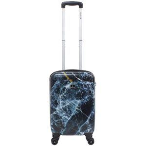 Koffer SAXOLINE "Marble", Gr. B/H/T: 35cm x 55cm x 21cm, schwarz (schwarz, blau), Polyester, casual, Koffer, mit integriertem Zahlenschloss