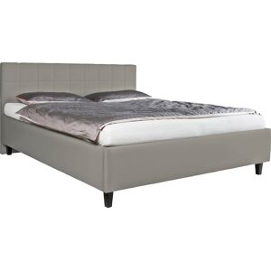 Polsterbett ALINA "Pepe", grau (grau tls 39), B:147cm H:102cm L:212cm, Kunstleder TLS (100% Polyester), Betten, wahlweise mit Matratze und Lattenrost, in diversen Ausführungen