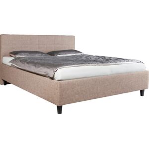 Polsterbett ALINA "Pepe", grau (graubeige tta 4), B:147cm H:102cm L:212cm, Struktur TTA (100% Polyester), Betten, wahlweise mit Matratze und Lattenrost, in diversen Ausführungen