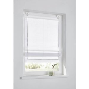 Raffrollo HEINE HOME Gr. 4, grau (weiß, grau), B:100cm H:140cm, Raffrollos