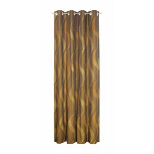 Vorhang WIRTH "Lupara" Gardinen Gr. 255 cm, Ösen, 132 cm, braun (braun, orange) Ösen