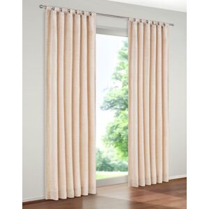 Vorhang WIRTH "Warnow" Gardinen Gr. 225 cm, Schlaufen, 172 cm, beige (natur) Schlaufen