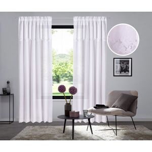 Gardine HOME AFFAIRE "Riedbach" Gr. 4, weiß, B:130cm H:245cm, Polyester, Polyester, Gardinen