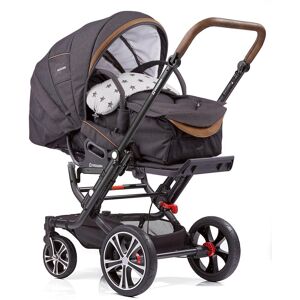 Kombi-Kinderwagen GESSLEIN "F6 Air+ mit Tragetasche C1 Lift, Anthrazit/Stern grau meliert" schwarz (schwarz, tabac, anthrazit, stern grau meliert) Baby Kinderwagen Kombikinderwagen