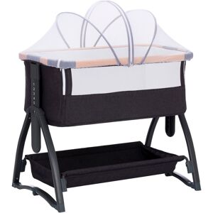 Beistellbett FILLIKID "Scandic", Baby, Gr. B: 57cm, kein Härtegrad, grau (grau melange), Stahl, Polyester, Babybetten