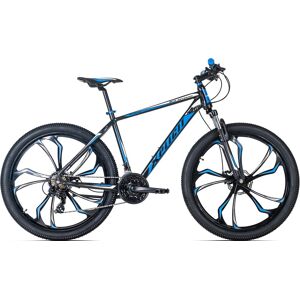 Mountainbike KS CYCLING "Xplicit" Fahrräder Gr. 53 cm, 27,5 Zoll (69,85 cm), schwarz (schwarz, blau) Hardtail für Herren, Kettenschaltung