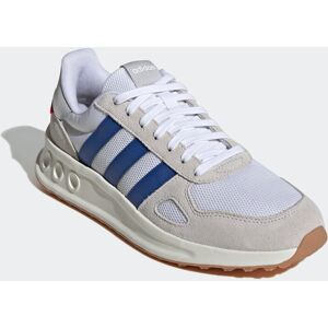 Sneaker ADIDAS SPORTSWEAR "RUN 84", Gr. 42,5, weiß (cloud weiß, royal blau, grau one), Textil, Leder, Synthetik, sportlich, Schuhe, inspiriert vom Design des adidas LA Trainer