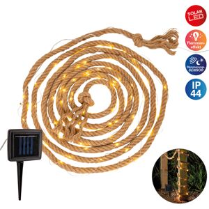 LED Solarleuchte NÄVE "Solar-Lichterkette "CANAMO"", beige (natur), B:1,60cm H:1,60cm L:100,00cm, Lampen, Inkl. Dämmerungssensor;