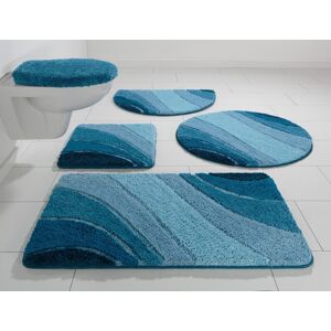 Badematte MY HOME "Josie, Badvorleger, Badezimmer Teppich" Gr. 4, blau, H:20mm, Polyester, Badematten, Badteppich, Badematten, rechteckig, rund & als 3-tlg. Set erhältlich