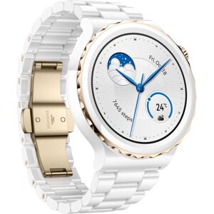 Smartwatch HUAWEI "Watch GT3 Pro 43mm" Smartwatches goldfarben (weiß, gold) Fitness-Tracker 3 Jahre Herstellergarantie