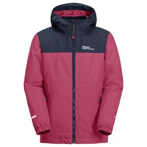 3-in-1-Funktionsjacke JACK WOLFSKIN "SNOWCURL 3IN1 JACKET K" Gr. 140, pink (dark, fuchsia) Kinder Jacken Westen