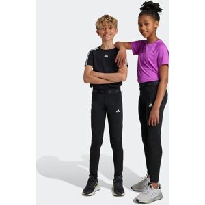Trainingstights ADIDAS SPORTSWEAR "J TF TIGHTS", Kinder, Gr. 176, N-Gr, schwarz-weiß (schwarz, carbon, weiß), Obermaterial: 83% Polyester, 17% Elasthan, sportlich, Hosen