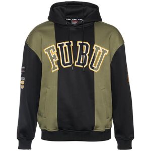 Kapuzensweatshirt FUBU "Fubu Herren FM234-010-1 College Block Mesh Hoodie" Gr. S, grün (black, olive) Herren Sweatshirts Hoodies