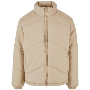 Allwetterjacke URBAN CLASSICS "Urban Classics Herren Arrow Puffer Jacket", Herren, Gr. S, beige (wetsand), 100% Polyester, unifarben, casual, normal, amerikanischer Ausschnitt, Langarm, Jacken