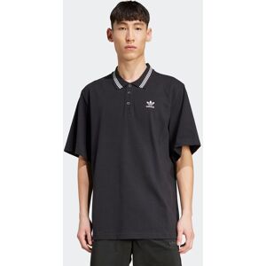 T-Shirt ADIDAS ORIGINALS "LOOSE POLO", Herren, Gr. XXL, schwarz-weiß (schwarz, weiß), Obermaterial: 100% Baumwolle, sportlich, Shirts