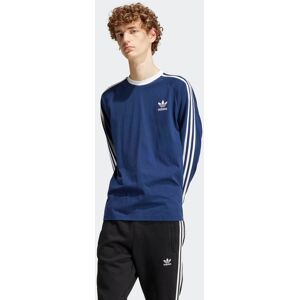 Langarmshirt ADIDAS ORIGINALS "3-STRIPES LS T", Herren, Gr. XXXL, blau (night indigo), Jersey, Obermaterial: 100% Baumwolle, sportlich, Rundhals, Langarm, Shirts