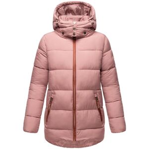 Winterjacke NAVAHOO "Wattewölkchen" Gr. XS (34), rosa (dunkelrosa) Damen Jacken Lange Modische Steppjacke mit kontrastfarbenen Details