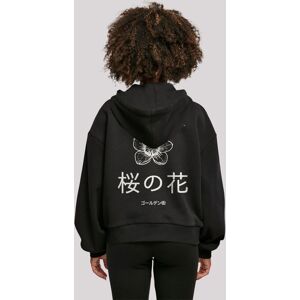 Kapuzenpullover F4NT4STIC "Kirschblüten Golden Gai", Damen, Gr. 5XL, schwarz, Obermaterial: 100% Baumwolle, casual, oversize, Langarm, Pullover, Print