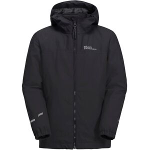 3-in-1-Funktionsjacke JACK WOLFSKIN "SNOWCURL 3IN1 JACKET K" Gr. 164, schwarz (black) Kinder Jacken Westen