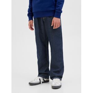 Relax-fit-Jeans JACK & JONES JUNIOR "JJICHRIS JJORIGINAL SBD 492 SN JNR", Jungen, Gr. 134, N-Gr, blau (blau denim), Denim/Jeans, Obermaterial: 100% Baumwolle, unifarben, modisch, loose fit knöchellang, Jeans
