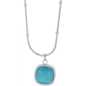 Kette mit Anhänger ADELIA´S, blau, Halsketten, Damen, unbekannt, Edelstahl