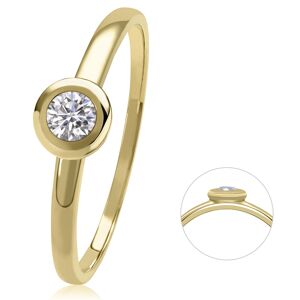 Diamantring ONE ELEMENT "0,10 ct Diamant Brillant Ring aus 585 Gelbgold" Fingerringe Gr. 55, mit Diamant, Gelbgold 585-Diamanten, goldfarben (gold) Damen Diamantringe Gold Schmuck