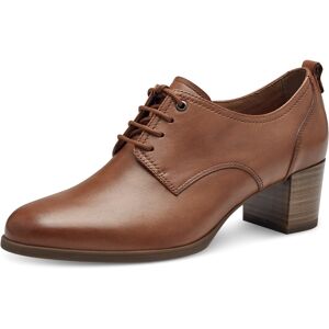 Schnürpumps TAMARIS Gr. 41, braun (cognac) Damen Schuhe Schnürpumps Halbschuh, Schnürschuh, Blockabsatz, mit TOUCH-IT Ausstattung