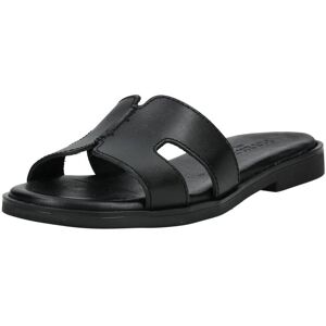 Pantolette PAVEMENT "Pavement Pantoletten Leder", Damen, Gr. 36, schwarz, Leder, Schuhe