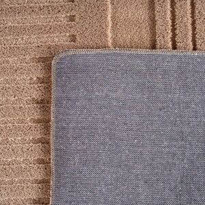 Teppich AYYILDIZ TEPPICHE "POMPEI 1612", beige, B:80cm H:12mm L:150cm, Microfaser, Teppiche, Läufer, pflegeleichte Oberfläche, leicht zu reinigen, Kurzflor