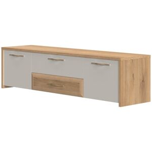 TV-Board HOME AFFAIRE "Gala" Sideboards Gr. B/H/T: 184 cm x 48 cm x 46 cm, Breite 184, 2, beige (beige, pacific walnuss decor) TV-Lowboards UV lackiert, kratzfest, hochglänzend