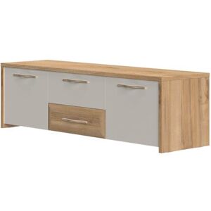 TV-Board HOME AFFAIRE "Gala" Sideboards Gr. B/H/T: 161 cm x 48 cm x 46 cm, Breite 161, 2, beige (beige, pacific walnuss decor) TV-Lowboards UV lackiert, kratzfest, hochglänzend